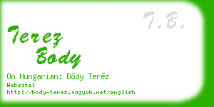 terez body business card
