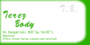 terez body business card